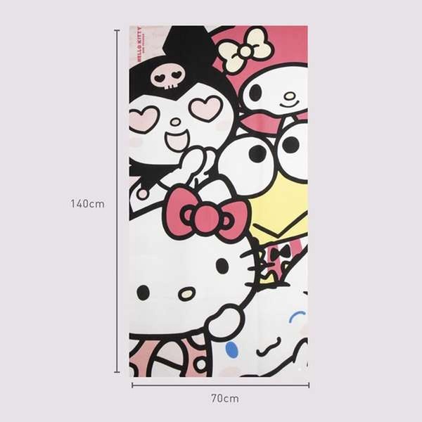 Beach Towel Hello Kitty Light Pink 70 x 140 cm
