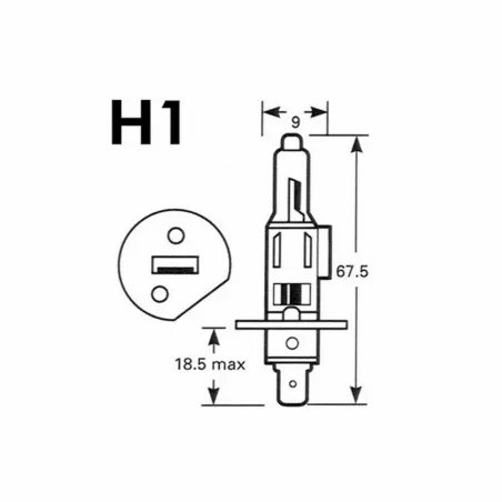 Автомобильная лампа M-Tech PTZSW1-DUO H1 P14,5s