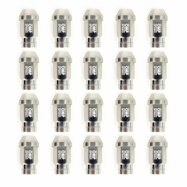 Set Гайки OMP 7075 Серебряный 20 uds M14 x 1,25