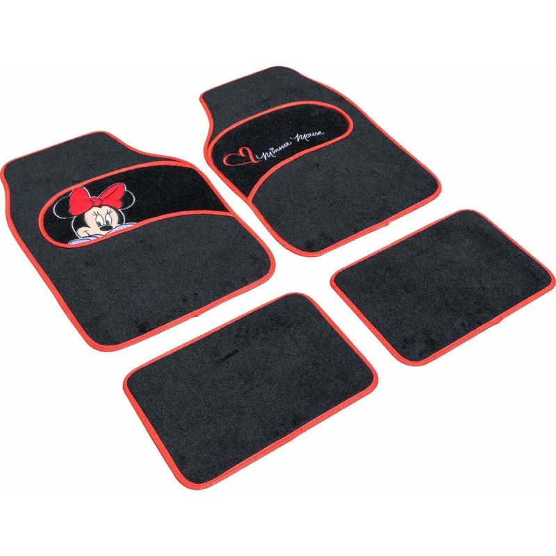 Auto Grīdas Paklāju Komplekts Minnie Mouse CZ10339 Melns/Sarkans
