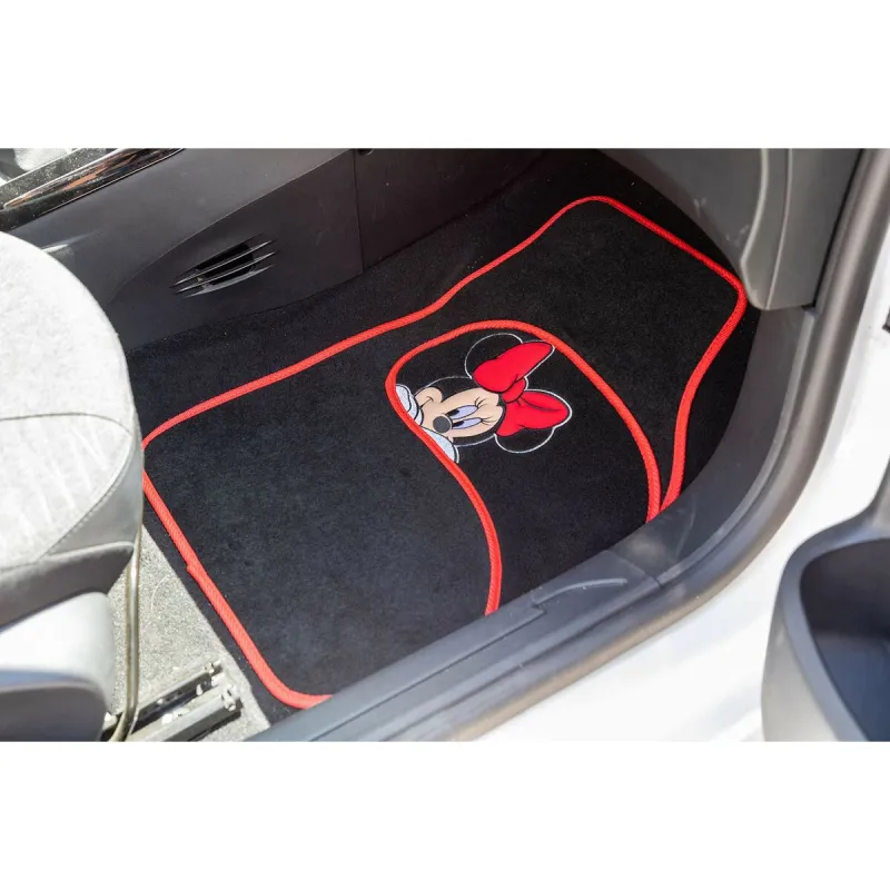 Auto Grīdas Paklāju Komplekts Minnie Mouse CZ10339 Melns/Sarkans