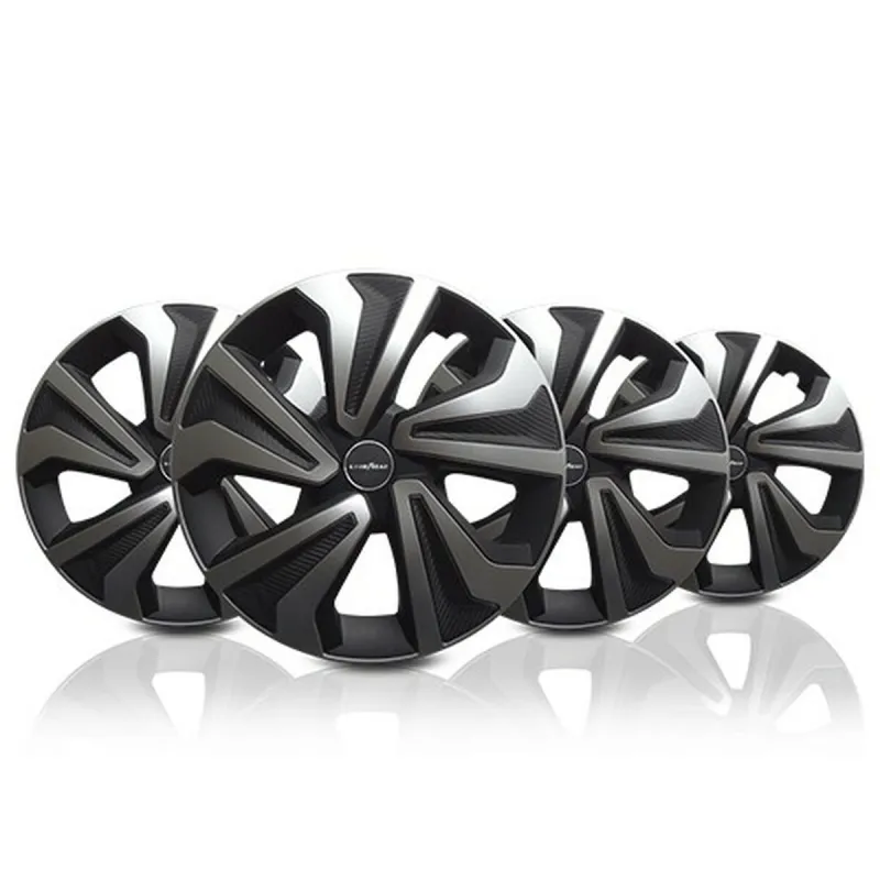 Hubcap Goodyear GOD9085 Black Bicoloured Silver 15" (4 Units)
