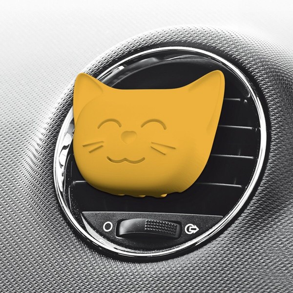 Automobilio oro gaiviklis Dr Marcus Cosmic Cat Persikas Plastmasinis pakabukas