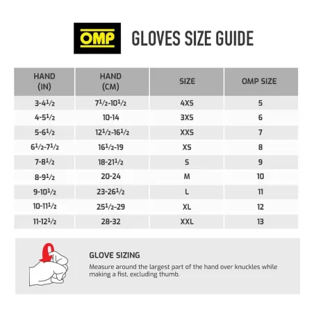 Gloves OMP OMPIB0-0777-B01-076-XL XL White