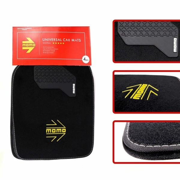 Auto Grīdas Paklājs MOMO Arrow Dzeltens PVC Universāls