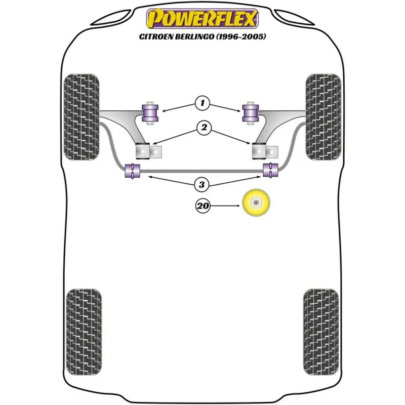 Silentblock Powerflex PFF50-302 Delantera 2 Предметы