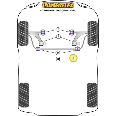 Silentblock Powerflex PFF50-302 Delantera 2 Предметы