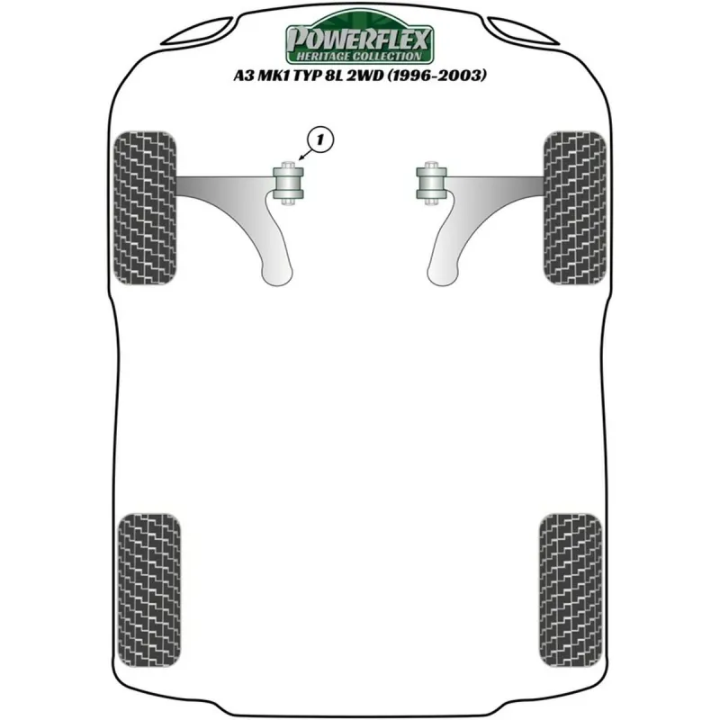 Silentblock Powerflex PFF3-610 Delantera задняя