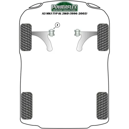 Silentblock Powerflex PFF3-610 Delantera задняя