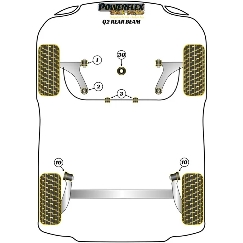 Silentblock Powerflex PFF85-802 Delantera Rear 2 Pieces
