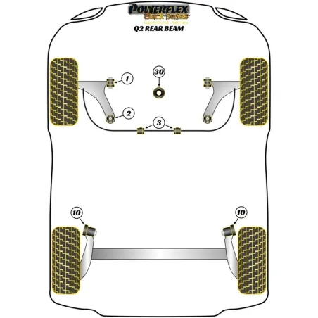 Silentblock Powerflex PFF85-802 Delantera Rear 2 Pieces