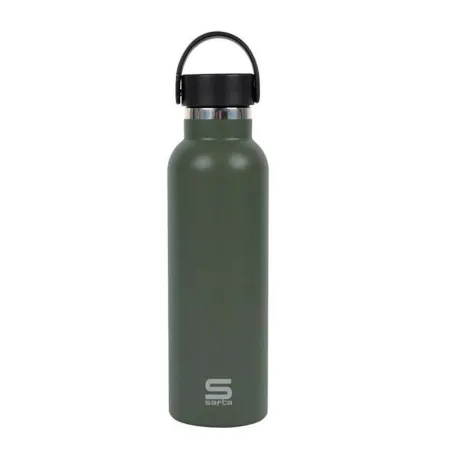 Water bottle Safta Verde camo Silicone Stainless steel
