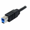 USB A - USB B kaapeli Startech USB3SAB3MBK 3 m Musta