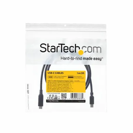 Адаптер USB C—Mini DisplayPort Startech CDP2MDPMM1MB         Чёрный 1 m