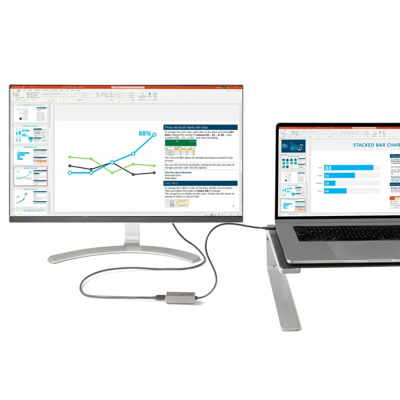 Адаптер USB C—DisplayPort Startech CDP2MDPEC Черный/Серый 0,3 m