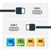 USB-kaabel Startech 50C-40G-USB4-CABLE Must