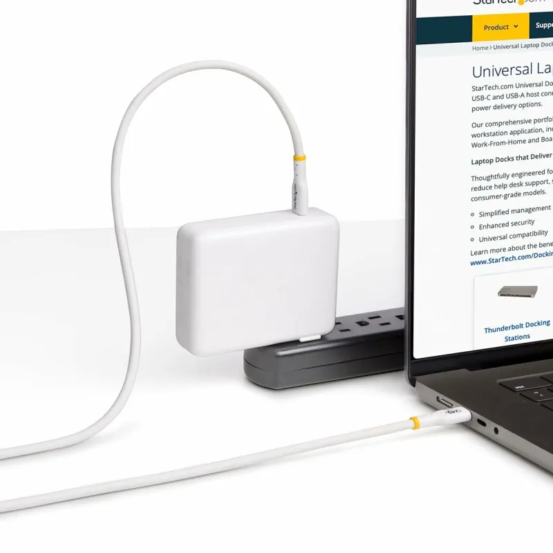 USB Cable Startech USB2EPR1MW White 1 m