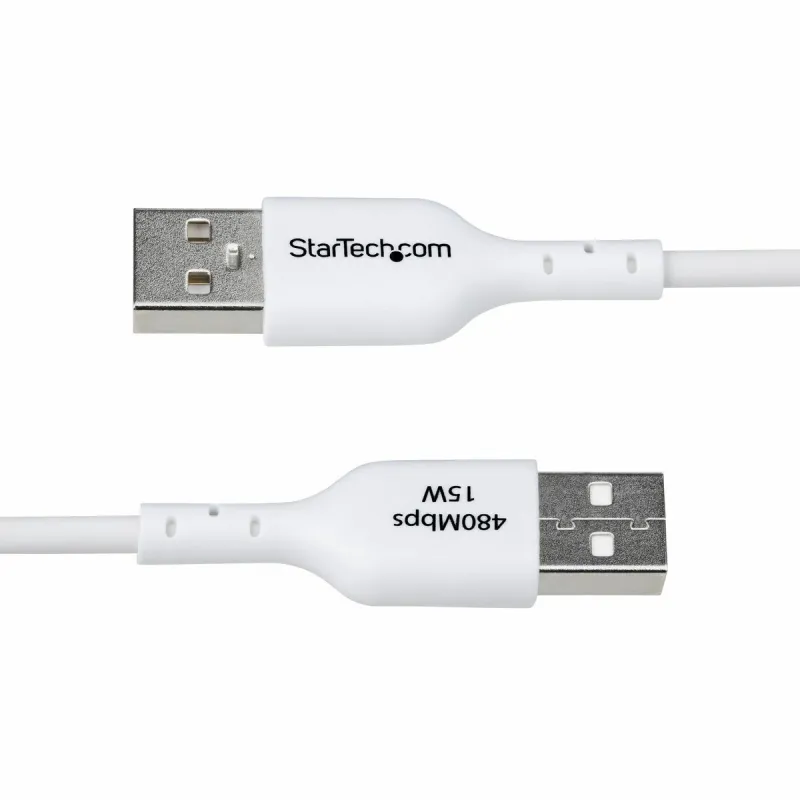 USB Kabelis Startech USB2AC1MNCWHE Balts 1 m