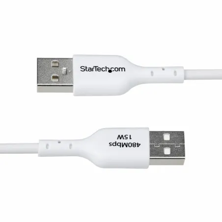 USB Kabelis Startech USB2AC1MNCWHE Balts 1 m