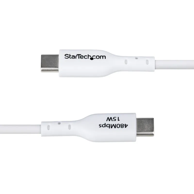 USB Kabelis Startech USB2AC1MNCWHE Balts 1 m