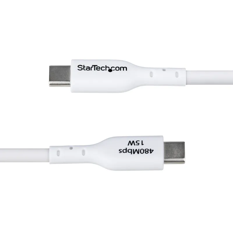 USB-kaabel Startech USB2AC3MNCWHE Valge 3 m