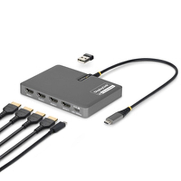 USB-Kaapeli Startech QUAD-USB-HDMI-ADAPT Harmaa
