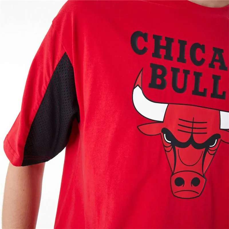 Lühikeste varrukatega T-särk, meeste New Era NBA MESH PANEL OS TEE CHIBU 60435481  Punane (M)