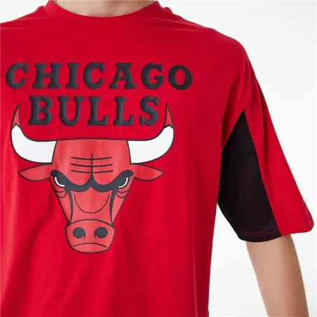 Lühikeste varrukatega T-särk, meeste New Era NBA MESH PANEL OS TEE CHIBU 60435481  Punane (M)