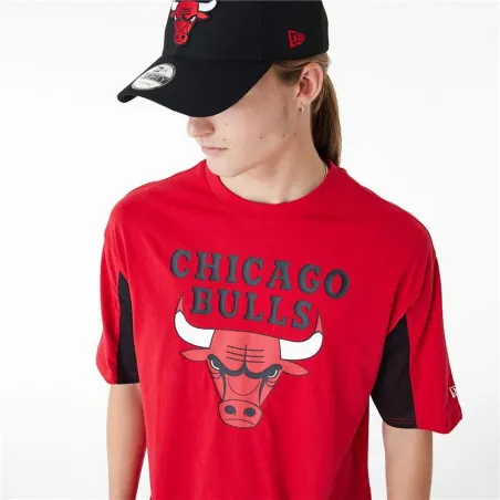 Lühikeste varrukatega T-särk, meeste New Era NBA MESH PANEL OS TEE CHIBU 60435481  Punane (M)