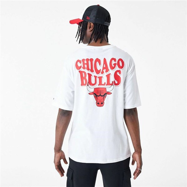 Vīriešu Krekls ar Īsām Piedurknēm New Era  SCRIPT OS TEE CHIBUL 60435518 Balts (L)