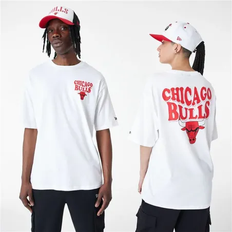Vīriešu Krekls ar Īsām Piedurknēm New Era  SCRIPT OS TEE CHIBUL 60435518 Balts (L)