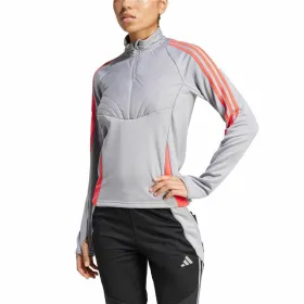 Naisten huputon collegepaita Adidas Winterized Harmaa