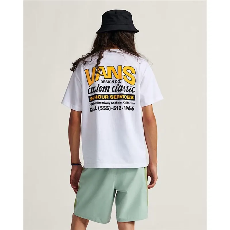 Lühikeste varrukatega T-särk, meeste Vans VN000M60FLB1 Valge (XL)