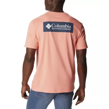Lühikeste varrukatega T-särk, meeste Columbia 1834041879 Lõheroosa (XS)