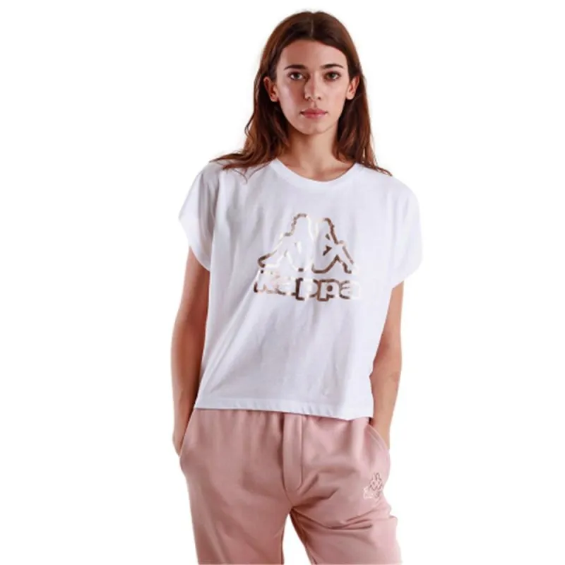 Sieviešu Krekls ar Īsām Piedurknēm Kappa 34151UW-001 Balts (XS)