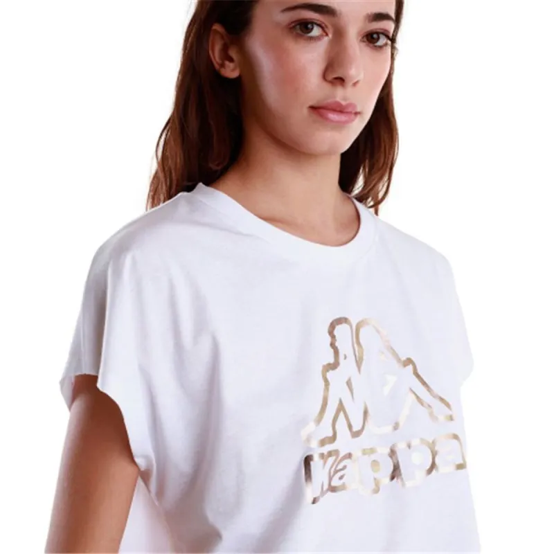 Sieviešu Krekls ar Īsām Piedurknēm Kappa 34151UW-001 Balts (XS)