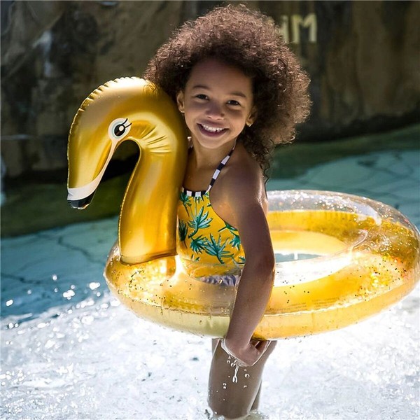 Inflatable Float Swim Essentials Glitter  Golden 70 cm