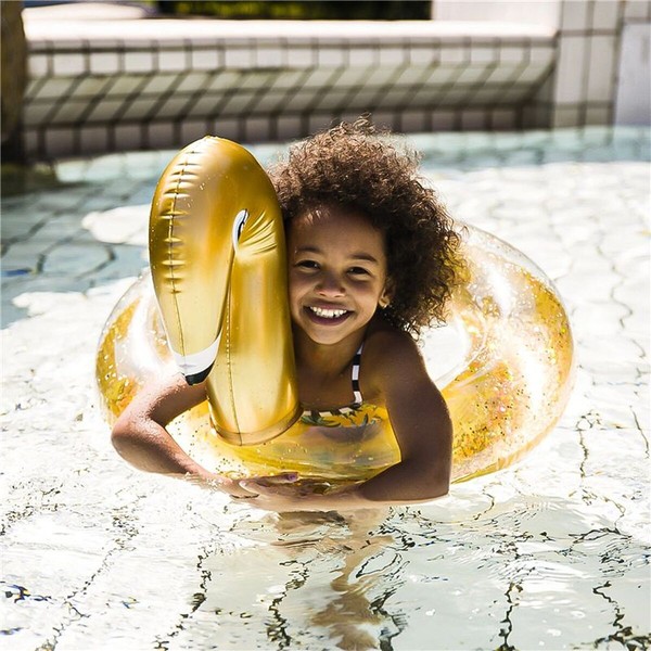 Inflatable Float Swim Essentials Glitter  Golden 70 cm