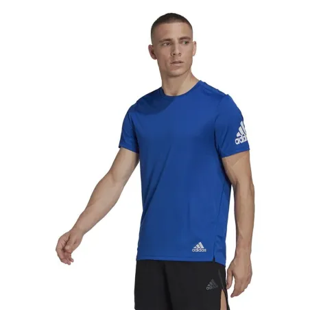 Men’s Short Sleeve T-Shirt Adidas HL3968 Blue (S)