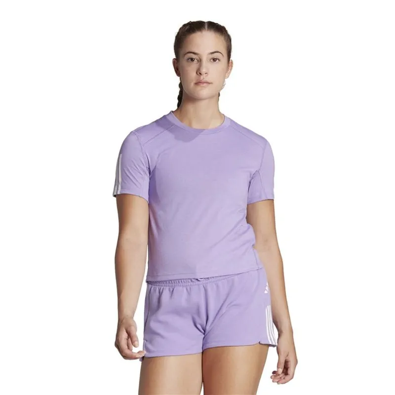Women’s Short Sleeve T-Shirt Adidas HR7845 Plum (XS)