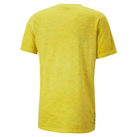 Vīriešu Krekls ar Īsām Piedurknēm Puma 523202 41 Dzeltens (L)