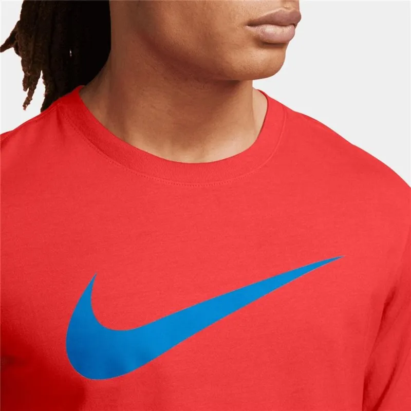 Vīriešu Krekls ar Īsām Piedurknēm Nike DC5094-696 Sarkans (S)