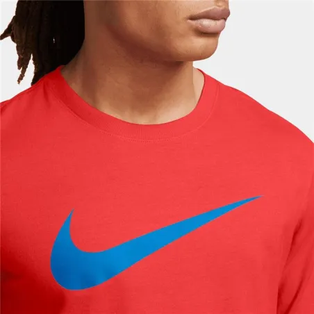 Vīriešu Krekls ar Īsām Piedurknēm Nike DC5094-696 Sarkans (S)