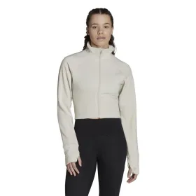 Women's Sports Jacket Adidas HK2357 Beige