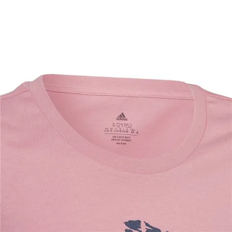 Child's Short Sleeve T-Shirt Adidas HL1617 Pink