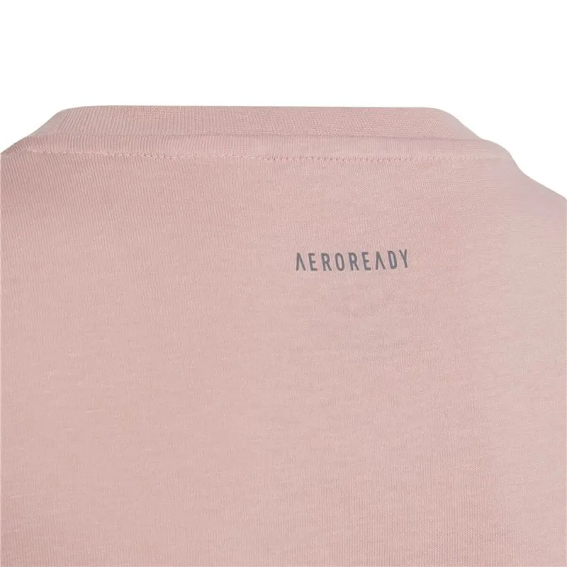 Child's Short Sleeve T-Shirt Adidas HA4029 Pink
