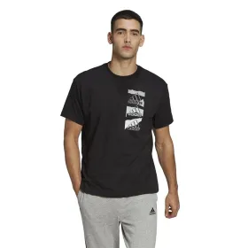 Unisex Krekls ar Īsām Piedurknēm Adidas HE4314 Melns (S)