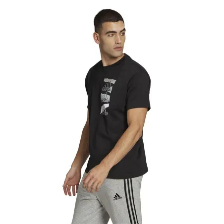 Unisex Krekls ar Īsām Piedurknēm Adidas HE4314 Melns (S)