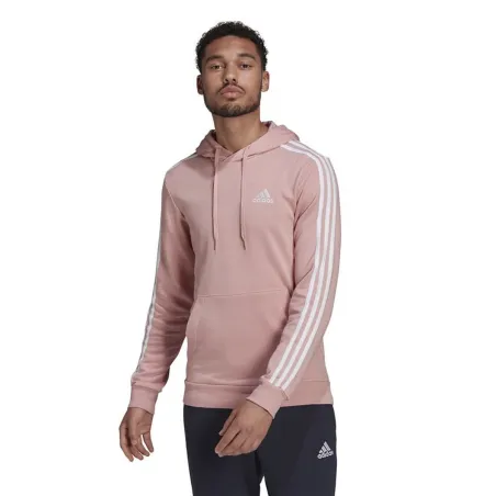 Men’s Hoodie Adidas Essentials 3 Bandas Light Pink