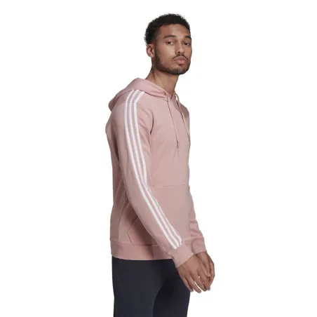 Men’s Hoodie Adidas Essentials 3 Bandas Light Pink